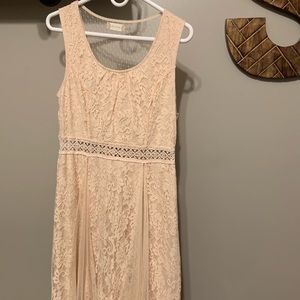 Blush lace dress